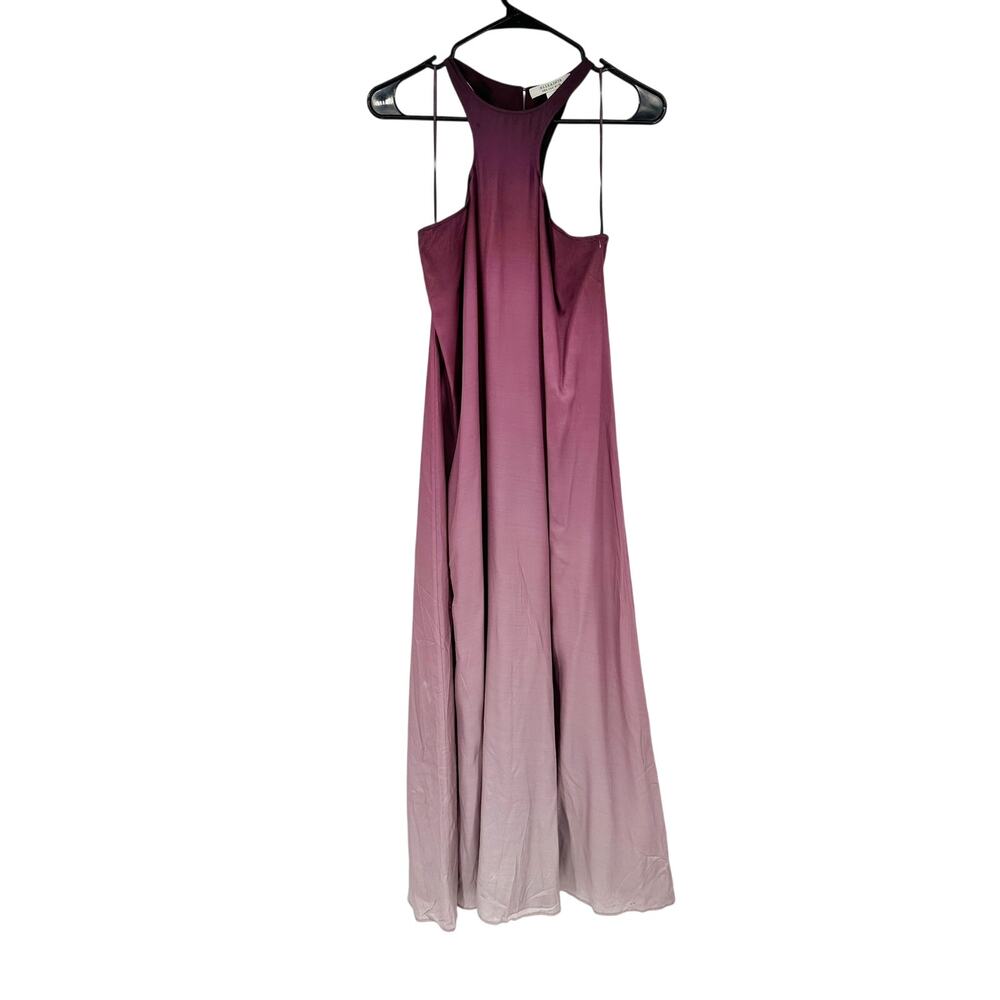 AllSaints Vera Kai Berry Pink Ombre Sleeveless Racerback Maxi Dress Size 0 - Picture 2 of 6
